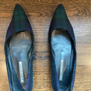 Manolo Blahnik plaid flat - size 39